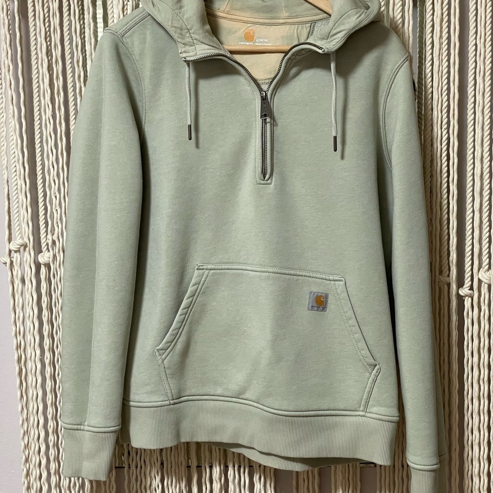 Carhartt Women’s Green Half-Zip Sweater